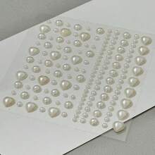 INS Style High-Quality Diamond Heart Stickers, DIY Asymmetrical Mini Diamond Stickers, Music Festival, Adhesive Diamond Stickers For Face & Eye Decoration, Laser Glitter Mini Stickers - Silver - View 23