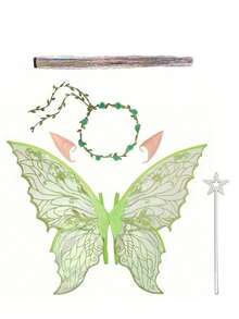 1 Set Gold Foil Butterfly Fairy Wings, Suitable For Various Holiday Bar Party Cosplay Props, Music Festivals - Multicolor - View 8