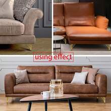 Patas de muebles de metal resistentes, juego de 4 patas de 4 pulgadas, 6 pulgadas, 8 pulgadas y 10 pulgadas en color dorado para sofá, gabinete, cómoda y sillón | Resistentes a la oxidación, con almohadillas antideslizantes, pies de reemplazo modernos para bricolaje - Dorado - Ver 3
