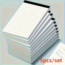5 Stück liniierte Notizbücher, linierte Schreibblöcke, 3 x 5 Zoll linierte Handschrift-Notizbücher, jeweils 30 Seiten, perfekt für Schule, Büro, Schulbedarf, Schulanfang, Schulhefte, Notizbücher, Schule, Bücher - A7 - Übersicht 7