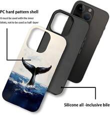 Case For IPhone 16 Pro, Colorful Pineapple Design, Liquid Silicone Case, Impact Resistant, Anti-Scratch, Shockproof - 鯨尾 - 查看 4
