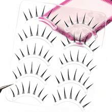 5 Pairs Anime Style Pointed Transparent Invisible False Eyelashes, Lightweight And Natural-Looking, Suitable For Dates, Travel And Carry-On - View 7