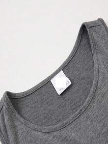Party Graphic TeeSleeveless Vest, Letter Anime Print, Spring And Summer Women's Casual Loose Breathable Vest Top, Beautiful Back Door Convenience, Fas - 深灰色 - 查看 5