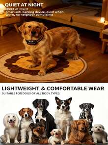 Automatic Voice-Activated Anti-Barking Collar For Dogs, USB Rechargeable, Adjustable Sensitivity And Modes (Static Shock, Ultrasonic, Beep), Nylon Material, Pet Training Device, Gift For Pet Owners - View 12