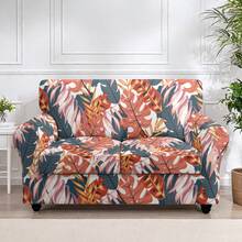 1pc Printed Elastic 5-Piece Chair Cover, Single Seat Dust-Proof Sofa Cover For Living Room And Bedroom, All Seasons, Removable And Washable - Multicolor - View 21