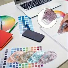 1/8Pcs Large-Capacity Roller Double-Sided Tape - High Viscosity, Easy To Stick And Peel, Convenient And Fast, Suitable For Crafts, Scrapbooks, School And Office Crafts Tape - Random Color/1PC - View 5