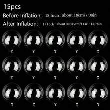 15pcs 20-Inch Clear Bubble Balloons, Large Transparent Bubble Balloons, Suitable For Wedding, Birthday Party Decoration, Christmas And Other Occasions - Clear - View 16