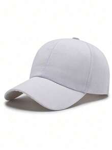 1pc Pure Cotton Black Baseball Cap, Sun Protection Solid Color Adjustable Hat, Unisex, Casual Summer Style - Multicolor - View 5