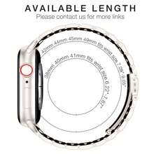 1件不鏽鋼金屬錶帶，適用於Apple Watch 49mm 45mm 44mm 42mm 41mm 40mm 38mm，商務風格中性款，適用於Apple Watch Series 9, Ultra 2, SE, Ultra, Series 8 7 6 5 4 3 2 1 - 星光 - 查看 4