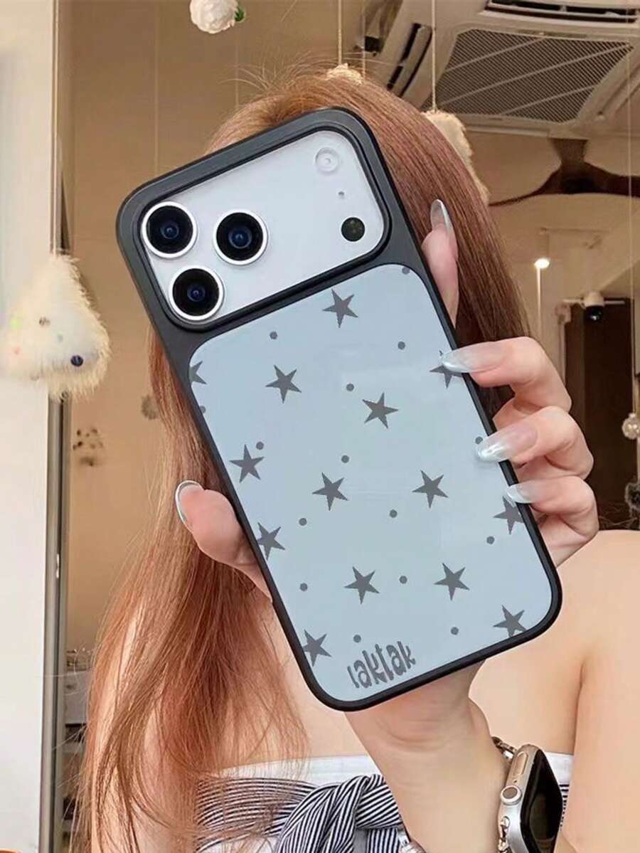 Minimalist Blue Star Phone Case, Fashion Design, Suitable For Work And Commuting, Shockproof TPU Protective Cover - Multicolor - View 1