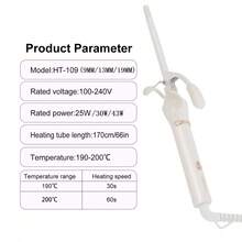 Hatteker 1pc Wool Curl Curling Iron For Women, Wave Fine Curl Egg Curl Electric Curling Wand, Small Curl Pear Blossom Hair Styling Perming Tool - White - View 5