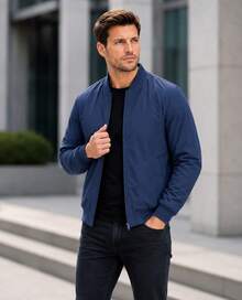 Bomber Style Premium Winter Casual - 藍色 - 查看 1