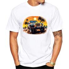 TEEHUB, Vintage Road Trip T-Shirts, Off-Road Adventure T-Shirts For Men, Short Sleeve Travel Car Print T-Shirt For Kids, WLOI Sports T-Shirts - 2 - 查看 8