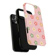 24h Shipping From DE Apple 17 16 15 Pro Max Plus Retro Daisy Pattern Rugged Case |   Floral Mobile Phone Case, Pink Green Yellow 23 24 25 26 - White - View 9