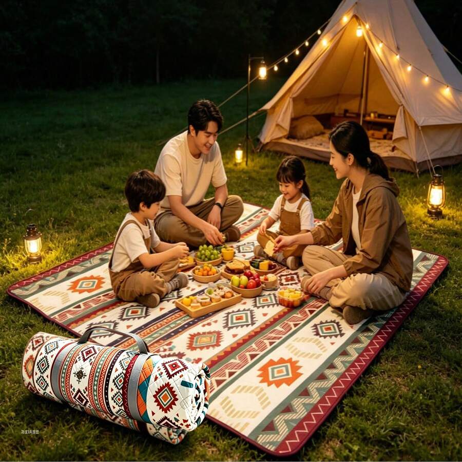 Selimut Piknik ZAZE, Tersedia dalam Berbagai Ukuran dan 3 Pilihan Ketebalan, Tahan Pasir, Dapat Dicuci dengan Mesin, Tahan Air, Matras Luar Ruangan Ekstra Besar yang Dapat Dilipat, Cocok untuk Berkemah, Taman, Perjalanan, dan Halaman Rumput. Selimut Piknik Ekstra Besar - Tahan Air, Tahan Pasir dengan Tali Bahu, Dapat Dicuci dengan Mesin, Cocok untuk Konser Luar Ruangan, Taman, Halaman Rumput, Perjalanan, untuk Penggunaan Musim Semi dan Musim Panas, Termasuk Pasak Kayu.