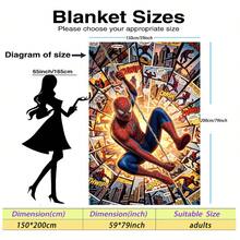 Marvel 這是一款蜘蛛人主題法蘭絨毛毯，具有懷舊感與視覺衝擊力，美感十足且觸感柔軟，適合用作沙發披毯、午睡毯、床上裝飾等 - 彩色 - 查看 16