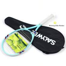 SALYWEE POWER100 Women Carbon Tennis Racket For Junior And Advanced Players, Light Weight Durable Tennis Racket, New Style Tennis Racquet For Indoor Outdoor Sports Games, Racket (Non-Slip Handle Grip Tape&Tennis Ball) With Bag - Multicolor - View 14