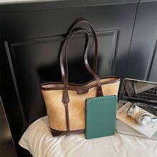Bolso de cuero genuino de lujo, clásico y elegante, adecuado para uso diario y ceremonias. Bolso de mano texturizado de gran capacidad para estudiantes y para uso diario, para mujer, nueva colección otoño/invierno 2026, bolso de hombro informal y con estilo. - Marrón - Ver 5