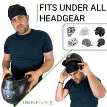 Temple Tape Diademas para Hombres y Mujeres, Banda Deportiva para el Sudor y Diadema Deportiva Que Absorbe la Humedad, para Correr, Entrenamiento Cruzado, Yoga y Casco de Bicicleta - Negro & rojo - Ver 5