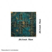 1pc Tarot Tablecloth Multiple Sizes Printed Zodiac Mystery Knowledge Altar Cloth Polyester Divination Prophecy Card Game Pad - Black - View 9