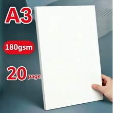 180克、250克、300克白色卡纸，A4（8.26 x 11.69英寸）和A3（11.69 x 16.53英寸）尺寸，厚实耐用，手绘图案，学校及办公用品，用途广泛，返校必备 - 多款式A3A4硬卡紙 - 查看 10