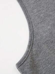 Party Graphic TeeSleeveless Vest, Letter Anime Print, Spring And Summer Women's Casual Loose Breathable Vest Top, Beautiful Back Door Convenience, Fas - 深灰色 - 查看 6