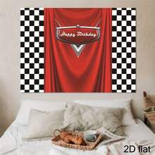2D Flat Banner, 1pc Racing Theme Background Cloth, Suitable For Birthday Party, Racing Competition And Photography, Flat Track Background With Realistic Design - 19 - View 3