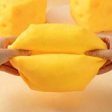 Oversized Cheese Squeeze Toy, Fluid Cube Cheese Squeeze Toy, Slow Rebound Moldable Creative Tofu Ball, Square Cheese Squeeze Stress Relief Toy, Suitable For Teens And Adults, Super Hard Jelly-Like Squeeze Ball, Sensory Stimulation, Stress Relief, Birthday Party Gift, Christmas Stocking Stuffer - Multicolor - View 5