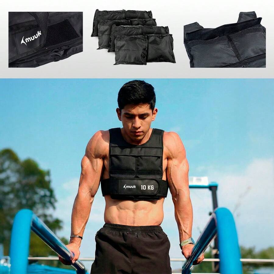 MUUK FITNESS Weighted Vest - Black 10 Kg - View 1