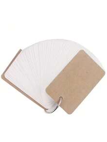 50pcs Blank Memo Cards Flashcards Index Cards Candy Color Stationery Small Learning Notebook Office Notepad - Multicolor - View 3