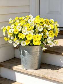4 Bundles Artificial Flowers For Outdoor Use, Faux Morning Glory Spring Flowers, UV Resistant Faux Plastic Flowers, Suitable For Outdoor Indoor Porch Flower Pots Front Door Garden Patio Window Box Home Decor - Multicolor - View 8