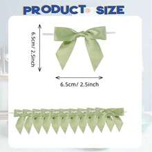 5/10/18/38/68 Pcs Satin Twist Tie Bows For Treat Bag Satin Ribbon Tie Bows For Tying Up Packages Present Bags Bakery Candy Bags Decorating Ribbon Bow Gift Wrap Bows - View 2