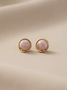 Women Stud Earrings - Pink - View 1