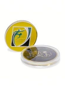 1pc Black & Yellow Double-Sided Colored Coin Toss Coin Flip For Football Training And Referee - Multicolor - View 10