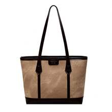 Bolso de cuero genuino de lujo, clásico y elegante, adecuado para uso diario y ceremonias. Bolso de mano texturizado de gran capacidad para estudiantes y para uso diario, para mujer, nueva colección otoño/invierno 2026, bolso de hombro informal y con estilo. - Marrón - Ver 2