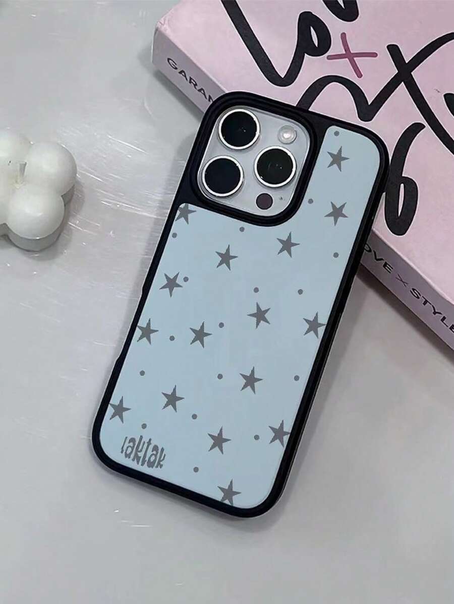 Funda de teléfono con estrella azul minimalista, diseño de moda, adecuada para el trabajo y el transporte, cubierta protectora de TPU a prueba de golpes - Multicolor - Ver 1