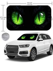 Parasol para parabrisas de coche de verano, accesorios para coche adecuados para parasol de ventana delantera, protección contra el calor de verano, parasol plegable reflectante para ventana delantera del coche, duradero 190T, material con protección UV y protección contra el calor, accesorios para el interior del coche - A - Ver 15