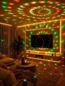 Lampu Bola Kristal LED Ajaib RGB - 7 Mode Lampu Laser Panggung dengan Kontrol Jarak Jauh, Sempurna untuk Pesta Dansa di Rumah, KTV, Pernikahan, Dekorasi Ruangan, dll.! - Hitam - View 7