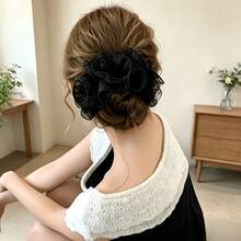 Elegant Temperament Mesh Hair Ring Female Hair Rope Low Ponytail Hair Ball Hair Rope Headdress. - Mesh Style - View 3