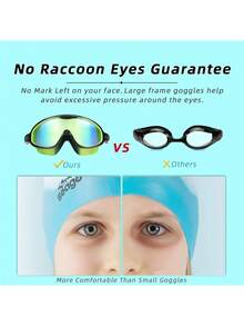 Swim Goggles 2 Packs Anti-Fog Wide View Swimming Goggles For Teenagers, There Are Two Sets Of Swimming Goggles/Goggles+Nose Clip Earplugs, Which Are Essential For Summer Swimming And Beach Activities, Pool Essentials, Beach Essentials - Multicolor - View 4