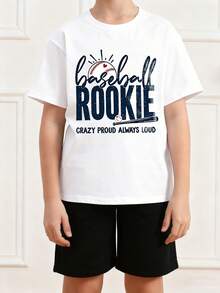 [Cotton T-Shirt] Tween Boy One-Piece Printed Pullover Short-Sleeve T-Shirt, Suitable For Students And Young Children, A Summer Gift For Kids - 白色 - 查看 2