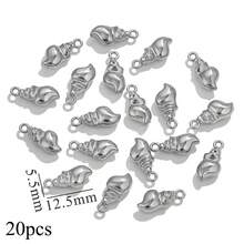 20件 304不鏽鋼 18K鍍金迷你吊墜飾件 貝殼櫻桃 DIY手鍊項鍊珠寶配件 防水耐褪色 - 吊墜 - 查看 8