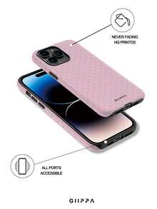 Soft And Cute Pink Phone Case With Light Blue Dots, Y2K Style, Compatible With IPhone17/ IPhone16/15/14/ IPhone13/12/11 Pro Max - 白色2 - 查看 3