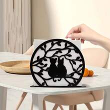 2D Acrylic Napkin Holder - Vertical Desktop Tissue Dispenser, Suitable For Kitchen And Dining Room Decor - A - View 2