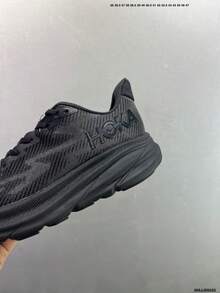 Hoka One One CLIFTON 9 Road Running Shoes, Breathable, Lightweight, Cushioned, Anti-Slip, Suitable For All Seasons, Black Color For Men And Women - Black - View 5