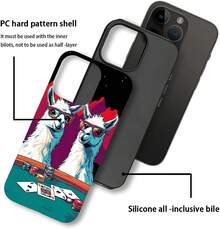 Case For IPhone 16 Pro, Colorful Pineapple Design, Liquid Silicone Case, Impact Resistant, Anti-Scratch, Shockproof - 羊駝撲克 - 查看 4