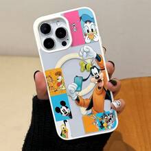 Disney Disney. ‌   Cartoon Character Themed Phone Case Featuring Iconic Figures Like Mickey Mouse And Donald Fauntleroy Duck. Designed With A Vibrant Collage Style. Compatible With 17, 16, 15, 14, 13, 12, And 11 Pro Models, With Shockproof Protection. A Perfect Gift For Family, Frids, Birthdays, Holidays, And Fans Of Classic Cartoons..Christmas Accessories. - trắng - Xem 2