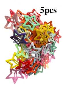 10 Randomly Colored Women's Hair Accessory Sets, Including Colorful Star Hair Clips, Headbands, And Clips - Multicolor - View 6