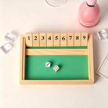 1 juego de mesa de madera, juego de caja con candado numerado del 1 al 12, juego de mesa portátil para fiesta, simple y divertido para el hogar, adecuado para juegos de mesa de adultos y regalo de Navidad - Multicolor - Ver 13