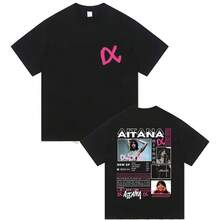 Singer  Cuarto Azul Tour 2025 Print T-Shirt For Men And Women, Hip-Hop Fan Clothing, Short Sleeve T-Shirts, Pure Cotton Tops - 黑色5 - 查看 2
